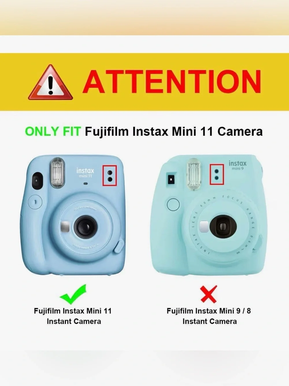 NWT Protective Clear Case for Fujifilm Instax Mini 11